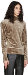 Han Kjobenhavn Brown Patterned Turtleneck