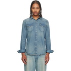 Polo Ralph Lauren Blue Slub Denim Western Shirt