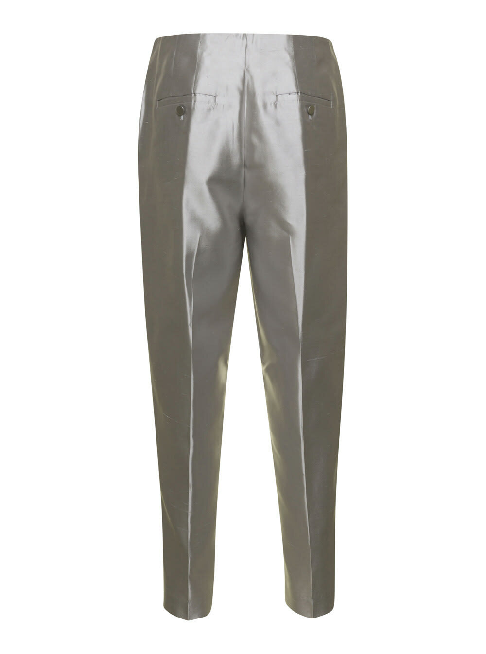 Theory Grey Cigarette Pants In Silk Woman Theory