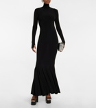 Norma Kamali Turtleneck jersey gown