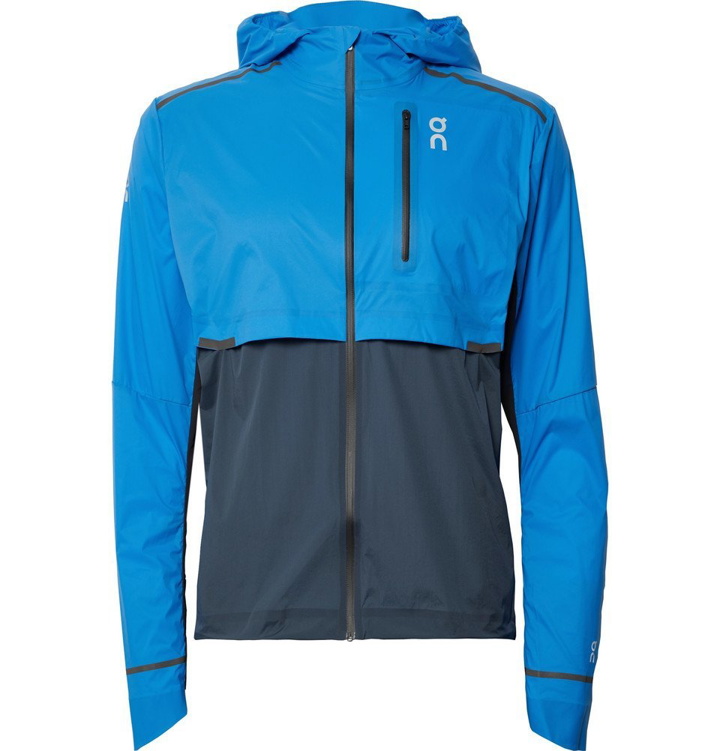 Photo: On - Weather Colour-Block Micro-Ripstop Hooded Jacket - Bright blue