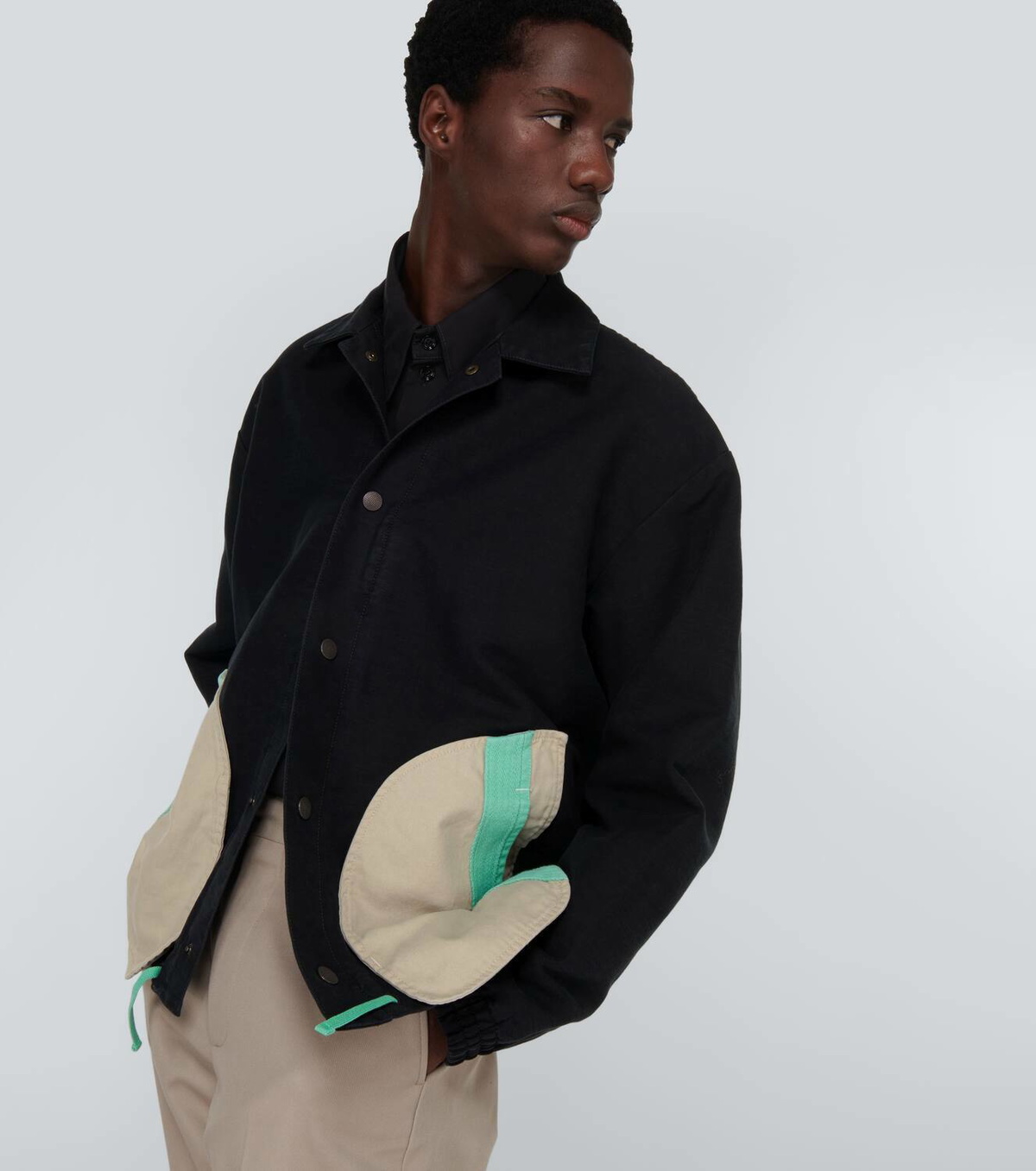 Incotex x Facetasm Colorblocked cotton jacket