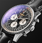 Breitling - Navitimer 01 Chronograph 43mm Stainless Steel and Leather Watch - Men - Black
