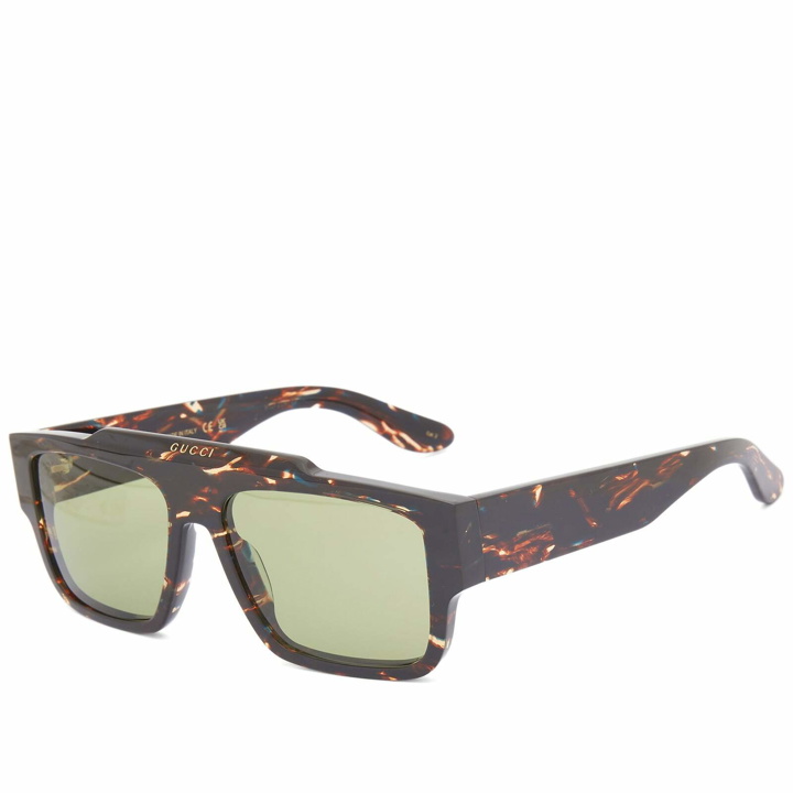 Photo: Gucci Men's Eyewear GG1460S Sunglasses in Havana/Green