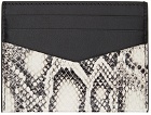 Givenchy Black & Off-White Python Card Holder