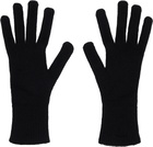 Baserange Black Ribbed Gloves