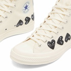 Comme des Garçons Play Men's x Converse Multi Heart High Sneaker in Beige