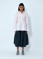 Cecilie Bahnsen Smocked Detail Poplin Shirt