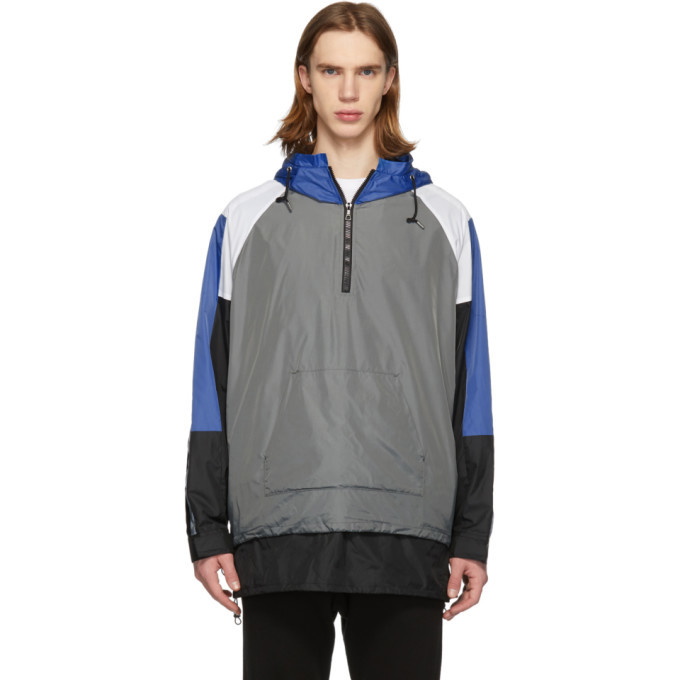 Photo: John Elliott Blue and Grey Sail Pullover Jacket