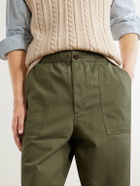 Drake's - Straight-Leg Cotton-Blend Cargo Trousers - Green