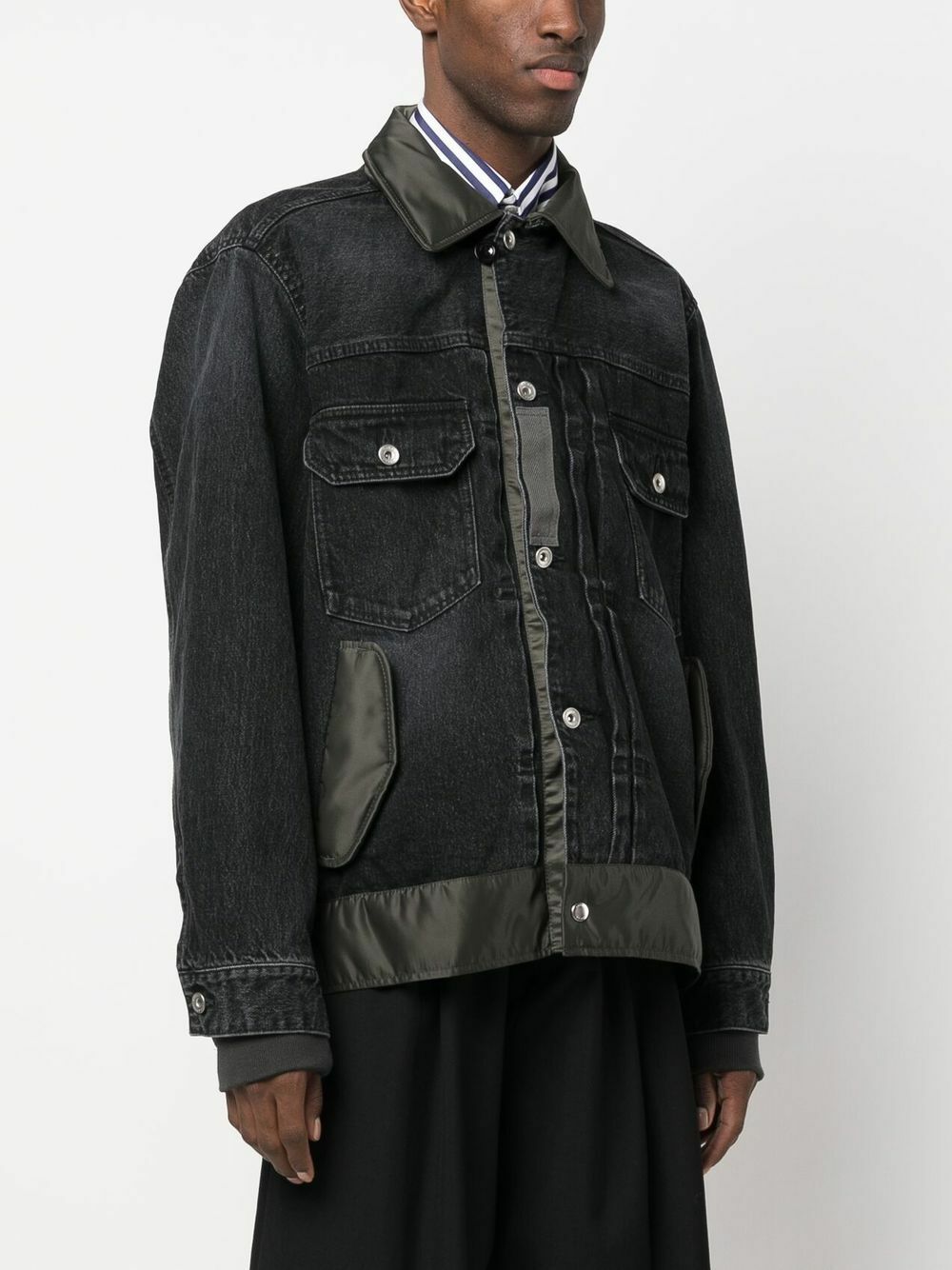 く日はお得♪ sacai サイズ３ Jacket Twill Nylon x Denim ジャケット ...