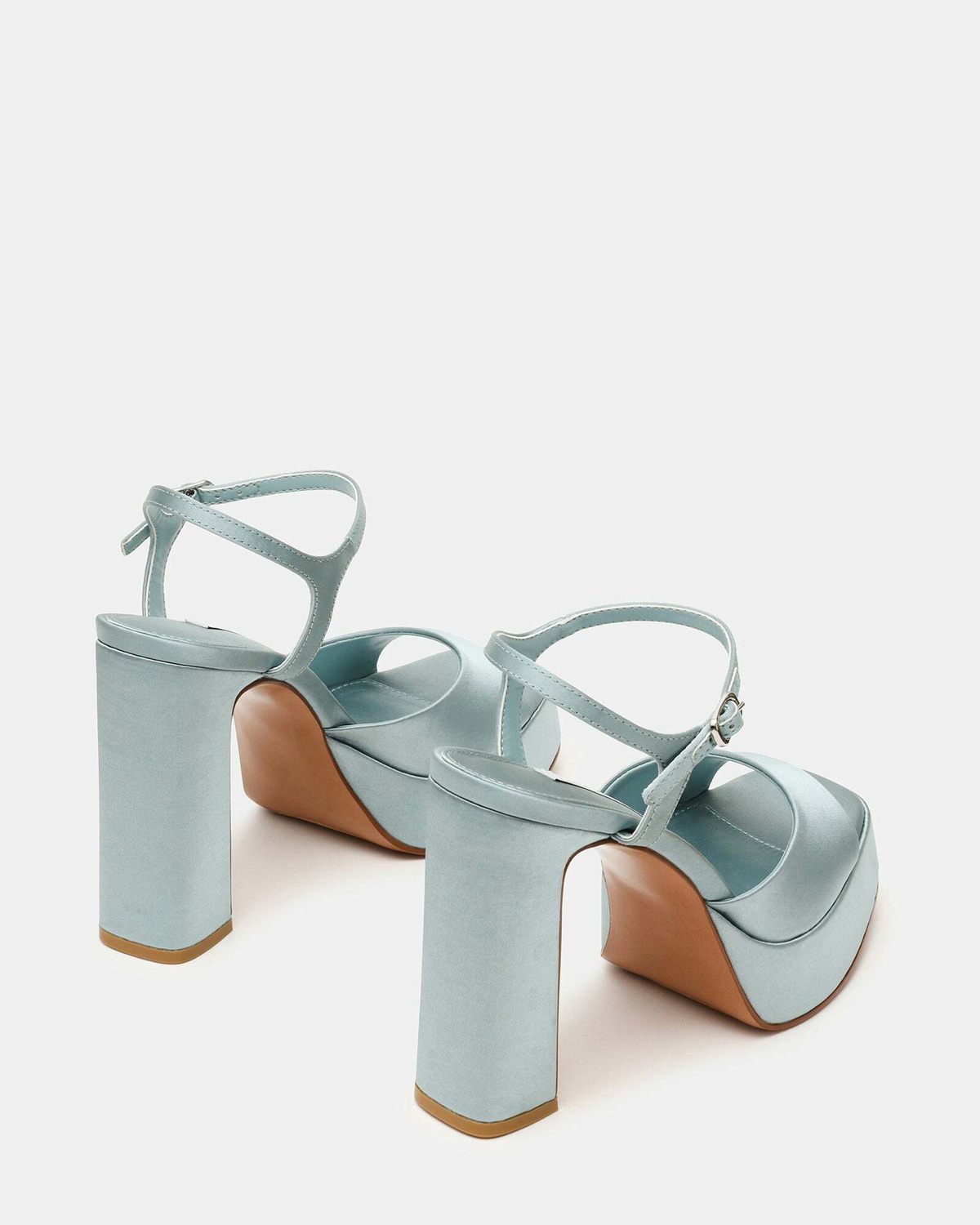 Steve Madden Liandra Heels in Green Satin