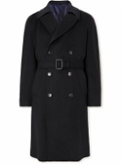 De Petrillo - Double-Breasted Virgin Wool and Cashmere-Blend Trench Coat - Blue