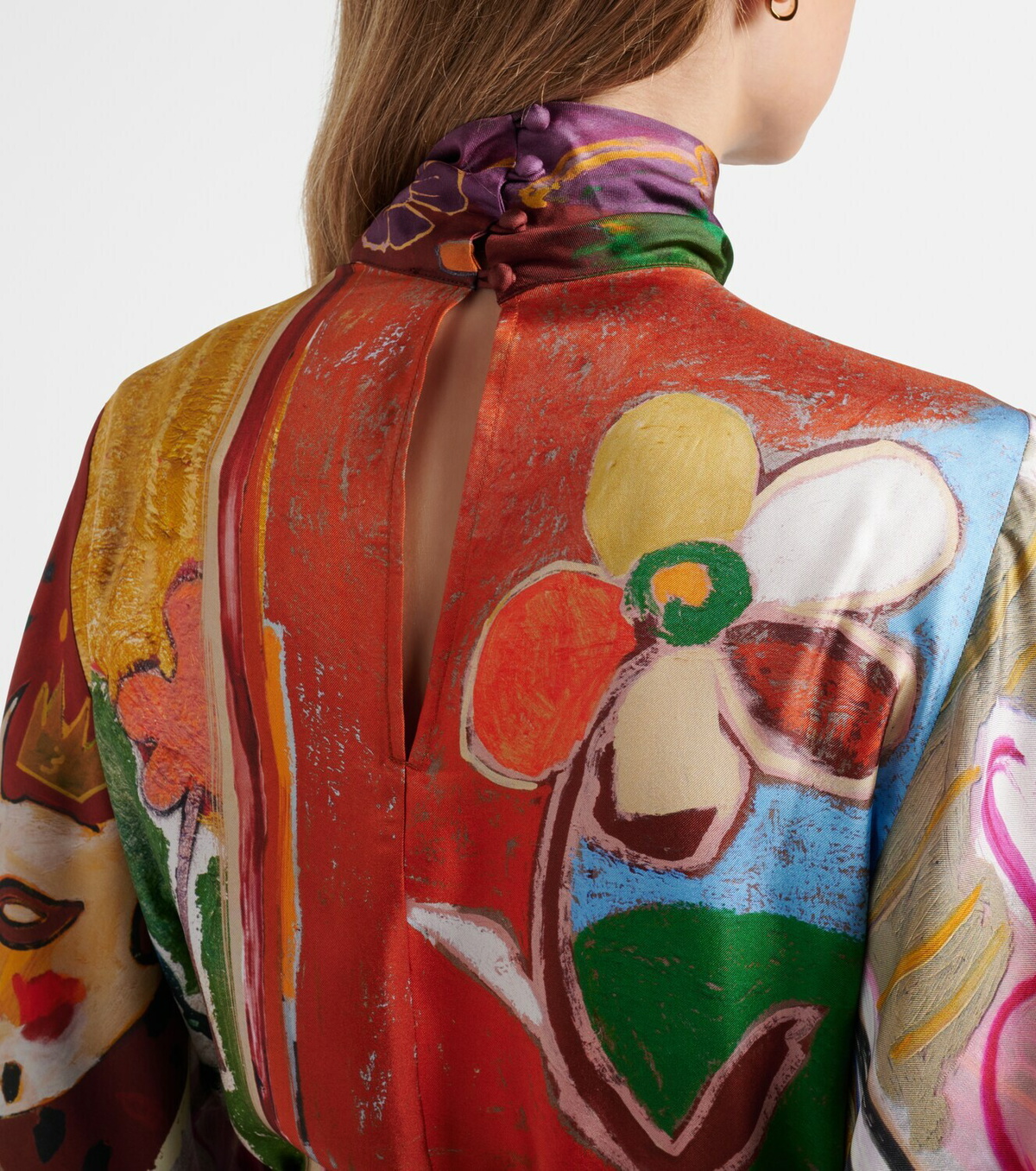 Alémais x MLAK Tangible Love printed silk maxi dress