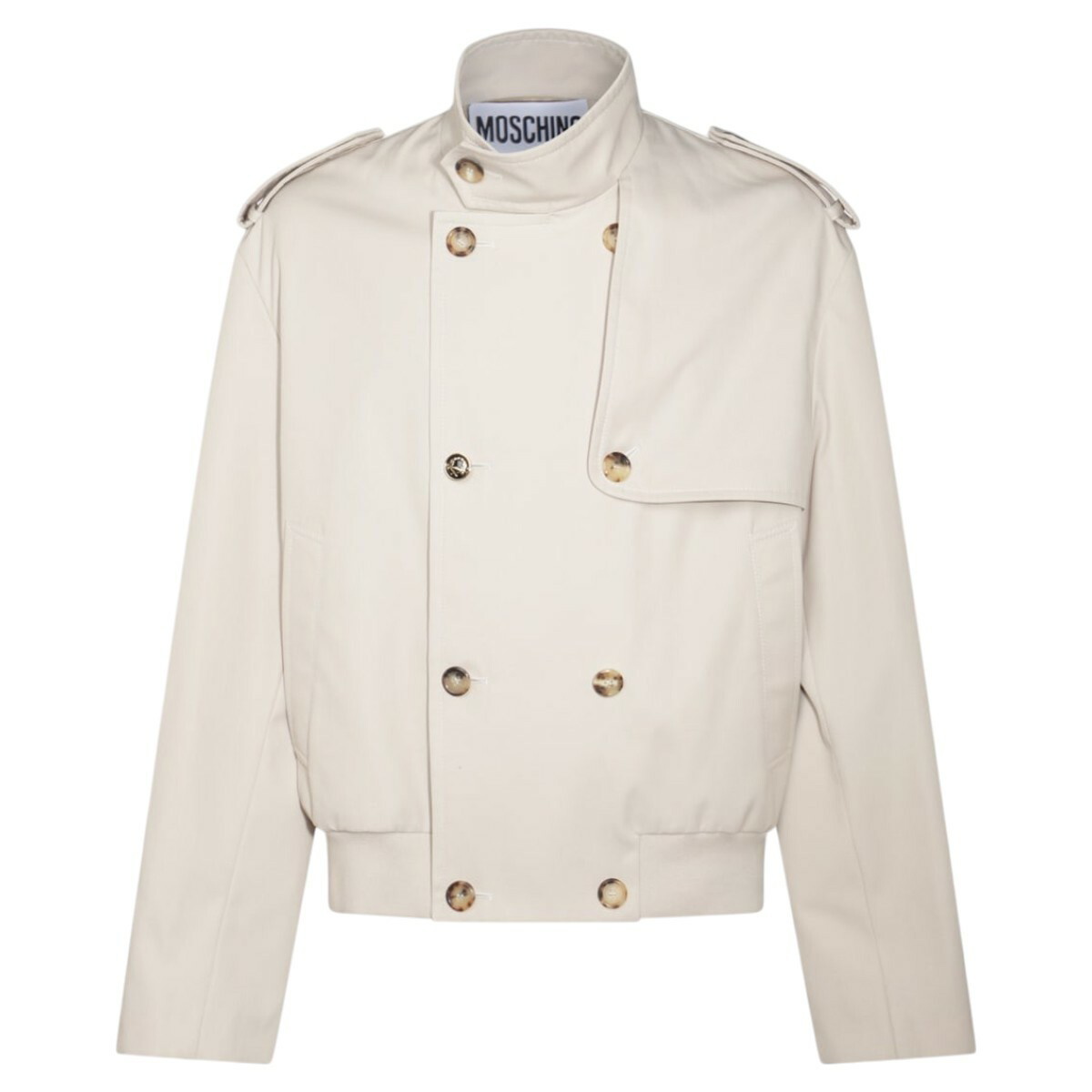 MOSCHINO - Moschino Logo Cotton Blend Bomber Jacket Moschino
