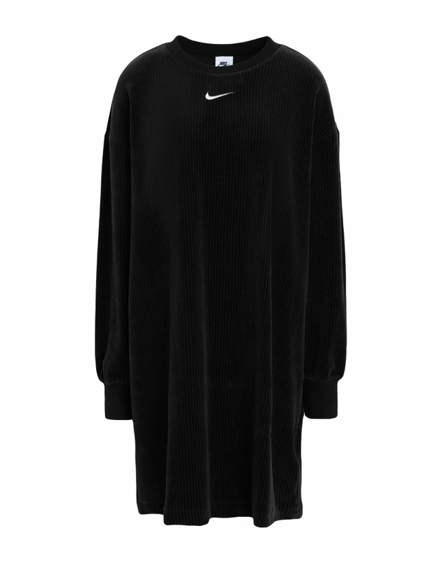 Photo: Nike Nike Sportswear Women's Velour Long-sleeve Crew Dress Womens Mini dress in Black