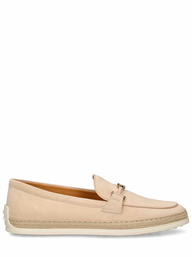 Photo: TOD'S - T Ring Suede & Rubber Loafers