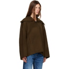 R2W Khaki Nenka Wool Cash Sailor-Collar Jacket
