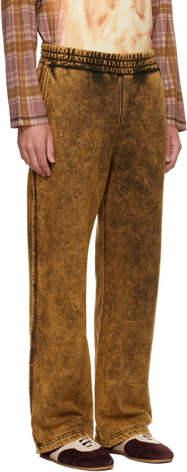 Diesel Brown P-Martains-Raw Sweatpants