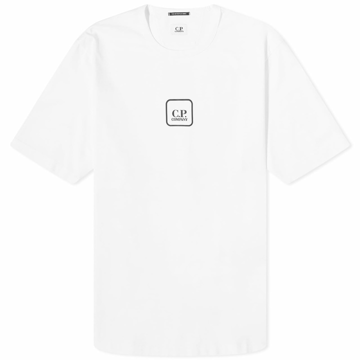 Photo: C.P. Company Men's Mercerized Reverse Logo T-Shirt in White