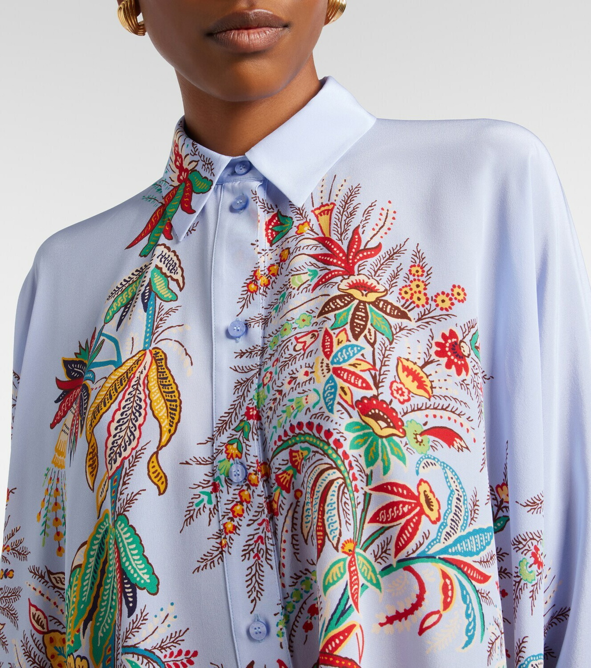 Etro Floral silk blouse