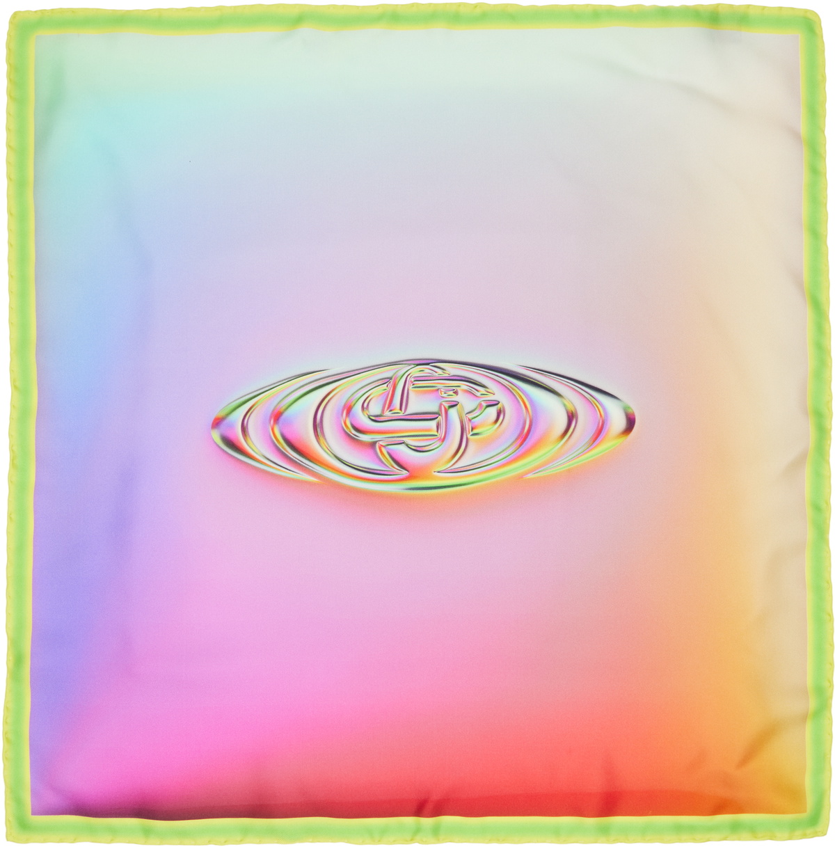 Casablanca Multicolor Glass Logo Gradient Medium Silk Scarf
