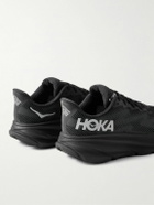 Hoka One One - Clifton 9 GTX Rubber-Trimmed Mesh Sneakers - Black