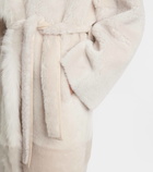 Nour Hammour Isadora shearling wrap coat