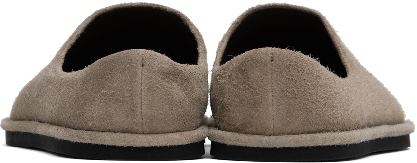 AURALEE Beige Suede Slippers