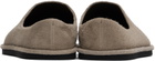 AURALEE Beige Suede Slippers