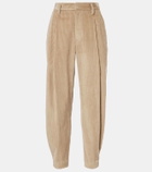 Brunello Cucinelli High-rise cotton cropped pants