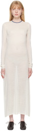 AURALEE Off-White Crewneck Midi Dress