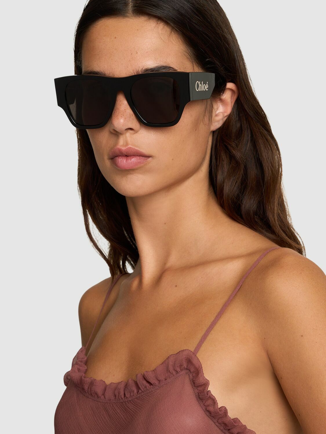 CHLOÉ Oversized Squared Bio-acetate Sunglasses