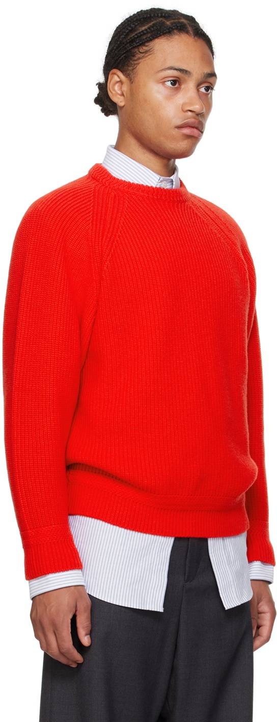 Bally Red Merino Wool Sweater