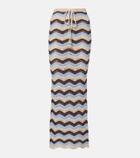 Bananhot Helena open-knit cotton-blend maxi skirt