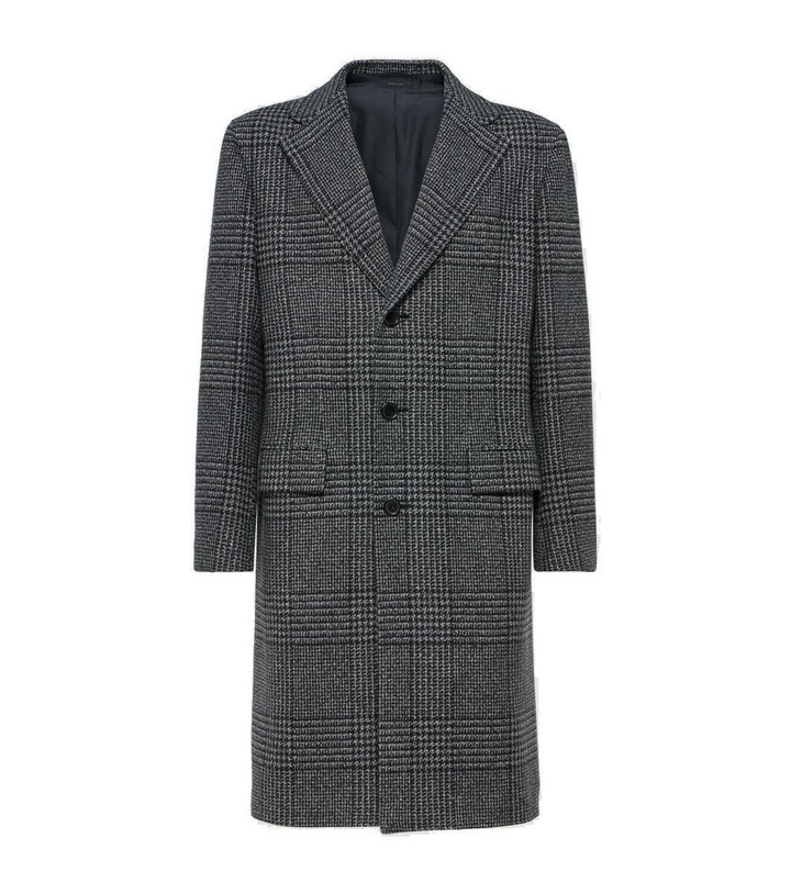 Photo: Brioni Houndstooth wool overcoat