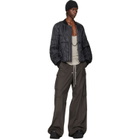Rick Owens Moncler + Rick Owens Black Geocamo Flight Down Jacket