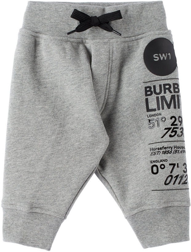 Photo: Burberry Baby Gray Montage Lounge Pants