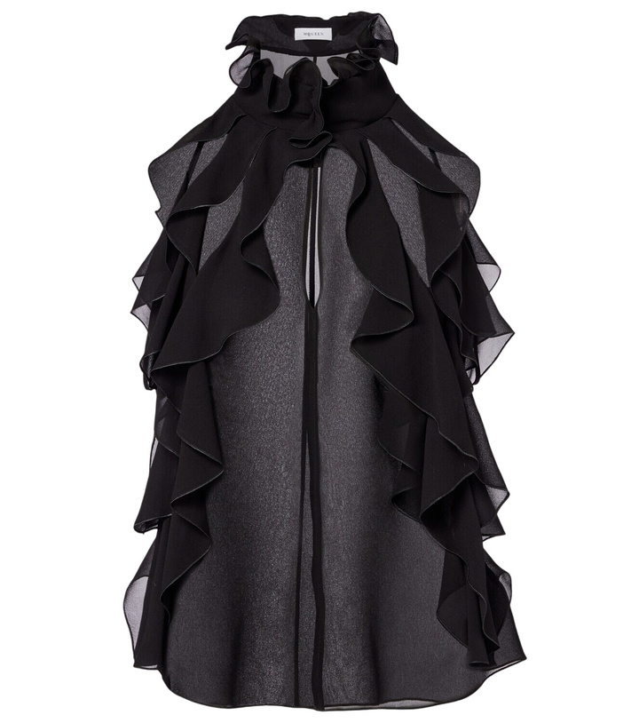 Photo: McQueen Ruffled silk top