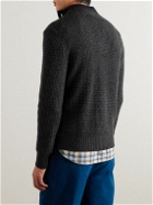 Faherty - Waffle-Knit Wool and Cashmere-Blend Sweater - Black