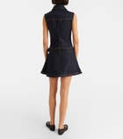 Self-Portrait Belted denim minidress