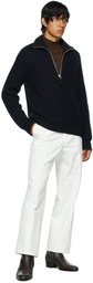 TOM FORD Navy Fisherman Knit Sweater