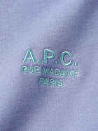 A.P.C. - Rider Logo-Embroidered Cotton-Jersey Sweatshirt - Purple