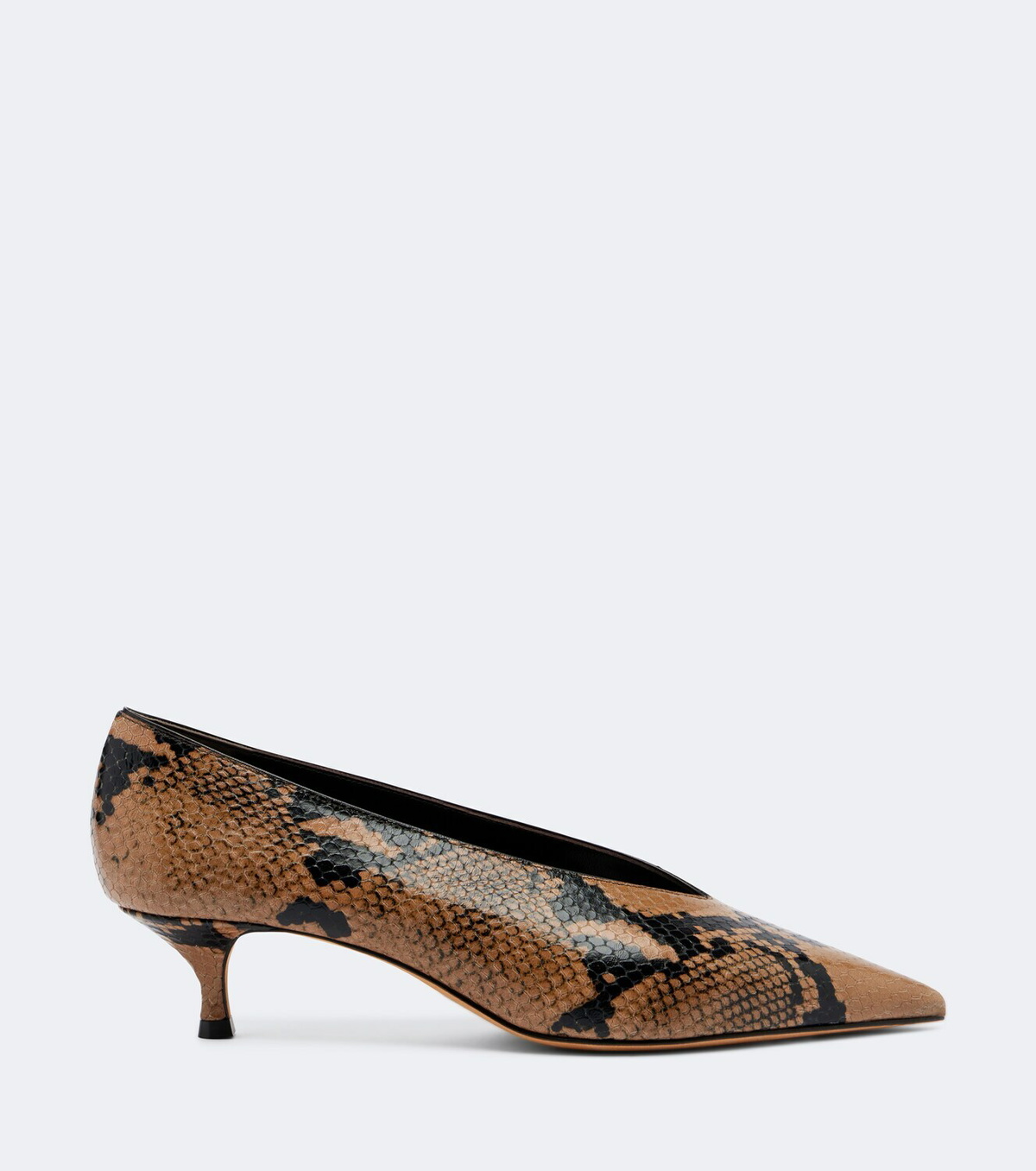 Le Monde Béryl Babouche snake-effect leather pumps