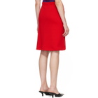 FLORE FLORE Red Marie Midi Skirt