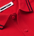 McQ Alexander McQueen - Slim-Fit Contrast-Tipped Cotton-Piqué Polo Shirt - Men - Red