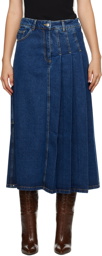 Saks Potts Blue Bier Denim Midi Skirt