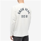 Snow Peak Men's Long Sleeve Foam Print T-Shirt in White