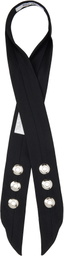 Toga Pulla Black Metal Ribbon Tie