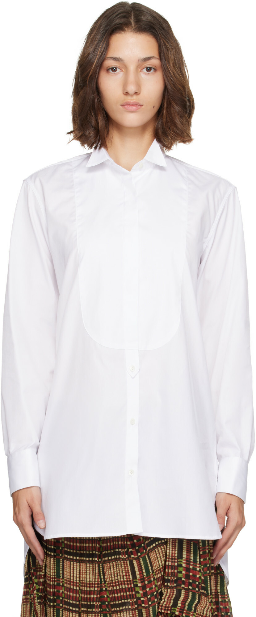 Dries Van Noten White Wingtip Collar Shirt